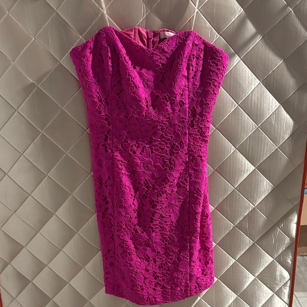 Lilly Pulitzer Vibrant Fuchsia Lace Mini Dress